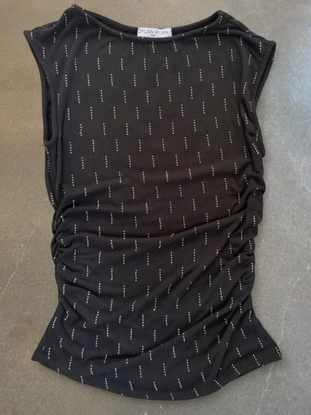 Black Stud-Accent Tank Top